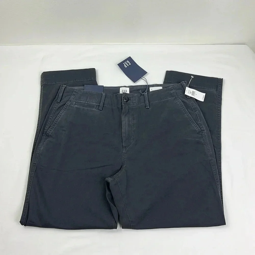 Gap‎ New Women’s 8 High Rise Straight Khaki Ankle Pant - Picture 2 of 10